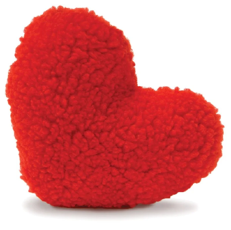 Jeffers Fleecy Red Heart Plush Dog Toy w/ Squeaker