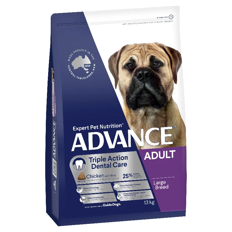 Advance Chicken and Rice Triple Action Dental Care Large Breed Adult Dog Dry Food 13kg