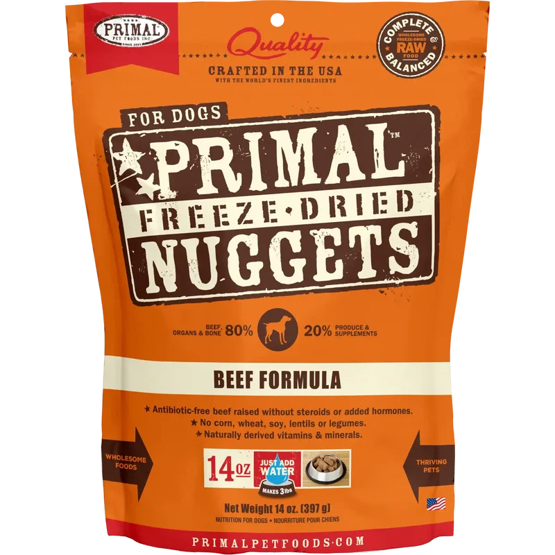 Primal Canine Freeze-Dried Nuggets - Beef Formula