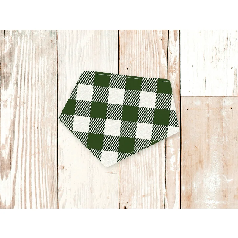 BibbyBubby - Green Buffalo Check Bandana