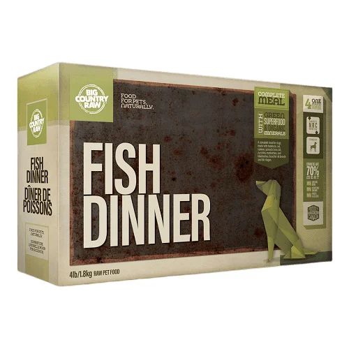 Dog Frozen Raw - DINNERS - Fish Dinner Carton - 4 x 1 lb