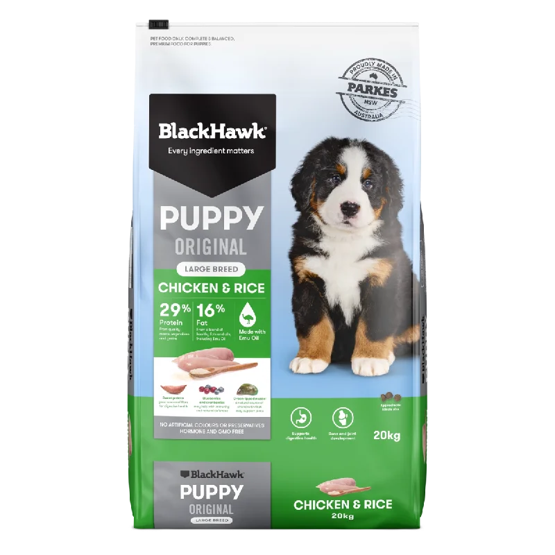 Black Hawk Puppy Chicken and Rice Large Breed Dry Dog Food 20kg