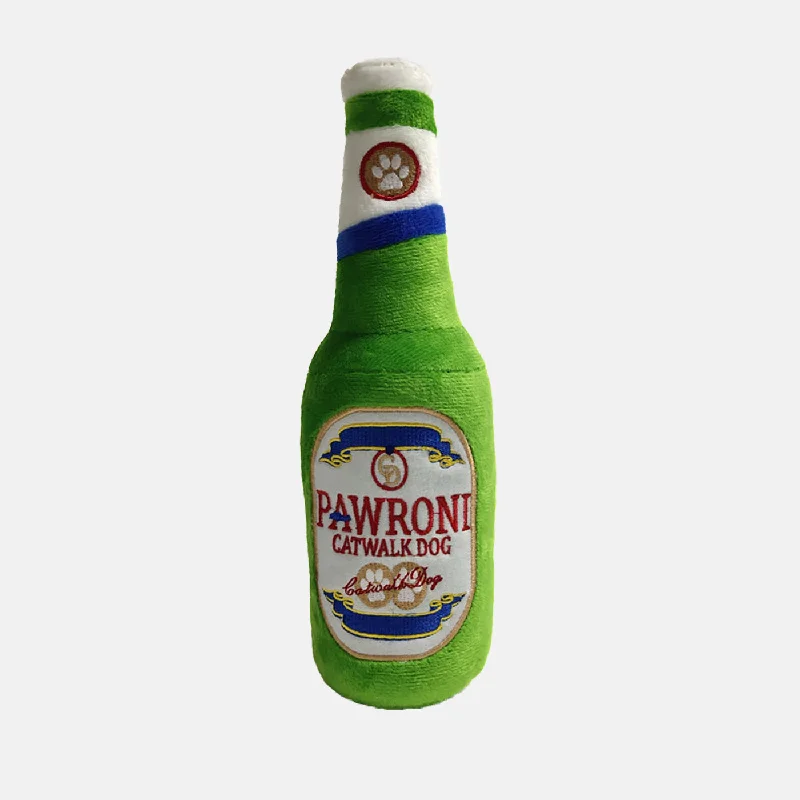 CatwalkDog Pawroni Beer Bottle Dog Toy