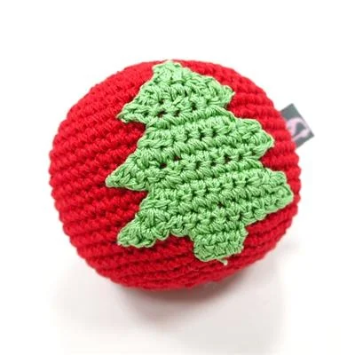 Christmas Tree Ball Knit Toy