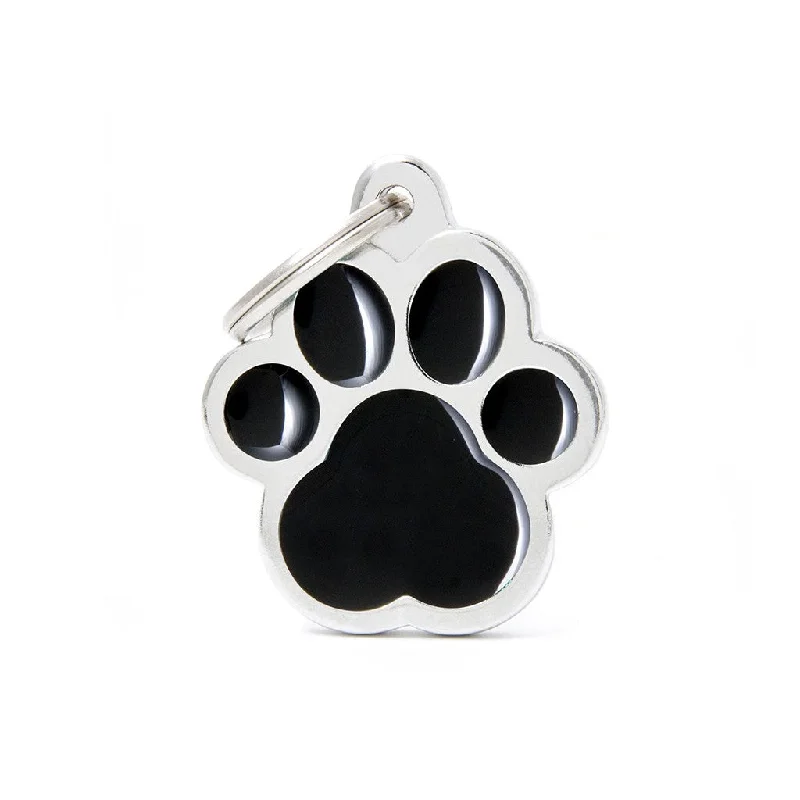 Classic Big Black Paw ID Tag