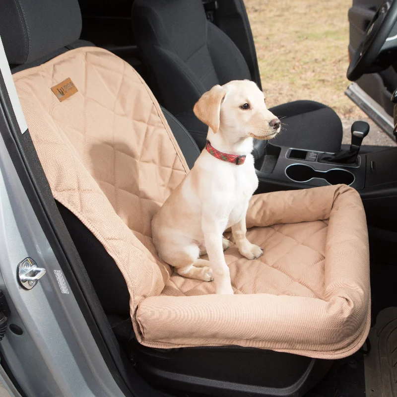 Single Seat Protector with Headrest- Tan