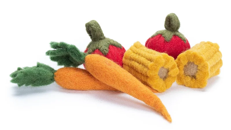 Wool Felt Cat Toys - Back Yard Farmer’s Vegetable - 1 pc