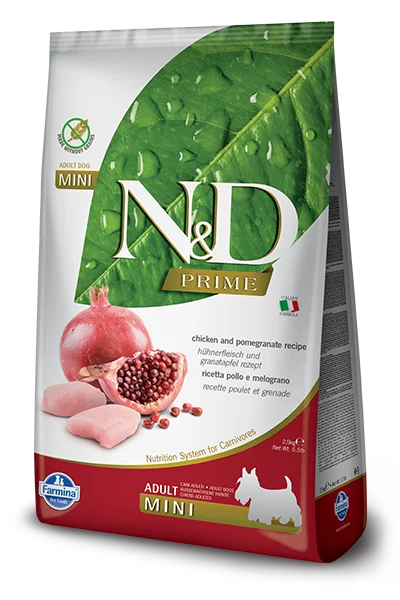 Farmina Natural & Delicious Prime Chicken & Pomegranate Adult Mini Dog Food