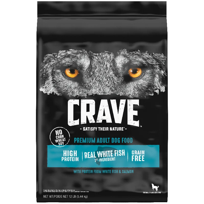 CRAVE™ Grain Free Adult Dry Dog Food with Protein from White Fish & Salmon