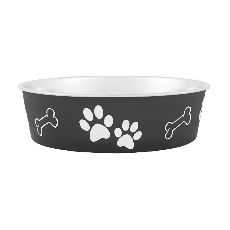 Loving Pets Bella Bowl, Non-Skid Stainless Steel Espresso