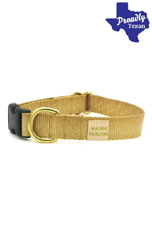 Major Darling Gold Dog Snap Collar