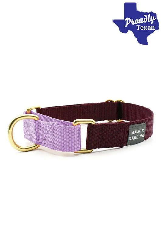 Major Darling Merlot & Lilac Dog Martingale Collar