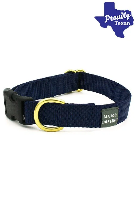 Major Darling Navy Dog Snap Collar