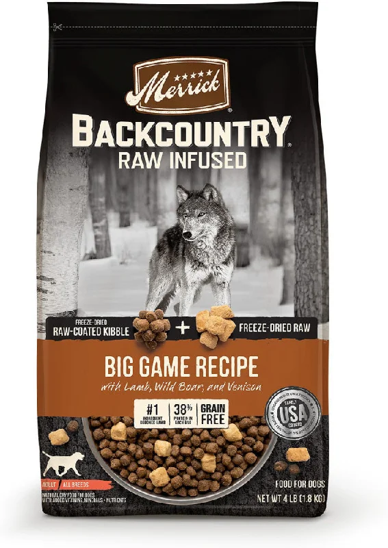 Merrick Backcountry Raw Infused Grain Free Big Game Recipe Dry Dog Food