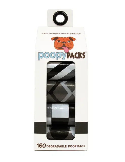 Metro Paws Poopy Packs Black 8-Pack Dog Bags