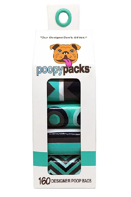 Metro Paws Poopy Packs Seafoam 8-Pack Dog Bags