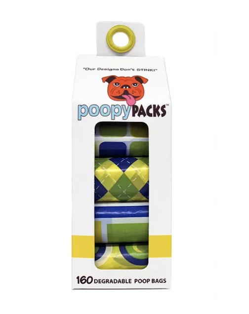 Metro Paws Poopy Packs Yellow 8 Pack Dog Bags