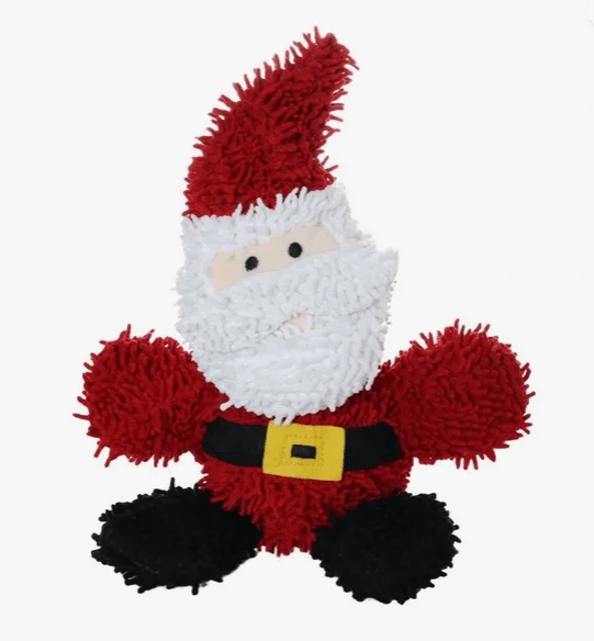 Mighty Microfiber Ball Santa, Christmas Holiday Dog Toy