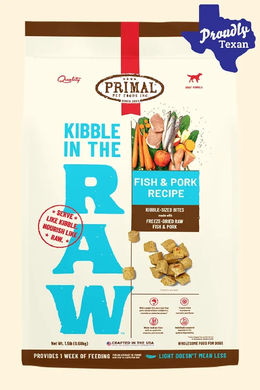 Primal Fish Kibble in the Raw Dry Dog Food