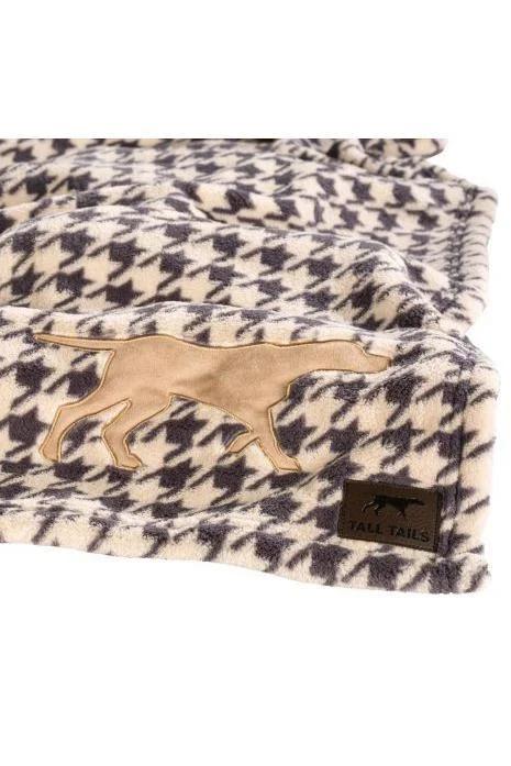 Tall Tails Houndstooth Fleece Dog Blanket, Medium