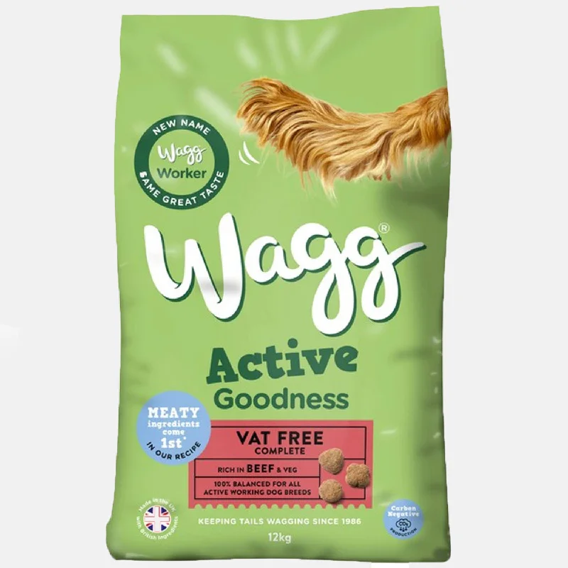 Wagg Active Goodness Working Dry Adult Dog Food with Beef & Veg 12kg