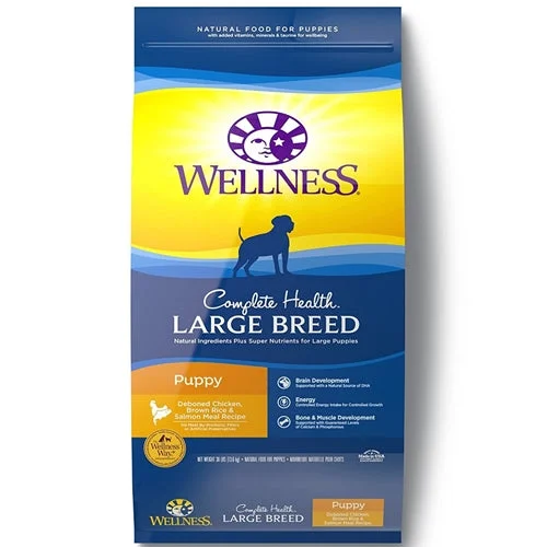 Wellness Complete Health Large Breed Puppy Deboned Chicken, Brown Rice & Salmon Meal Dry Dog Food