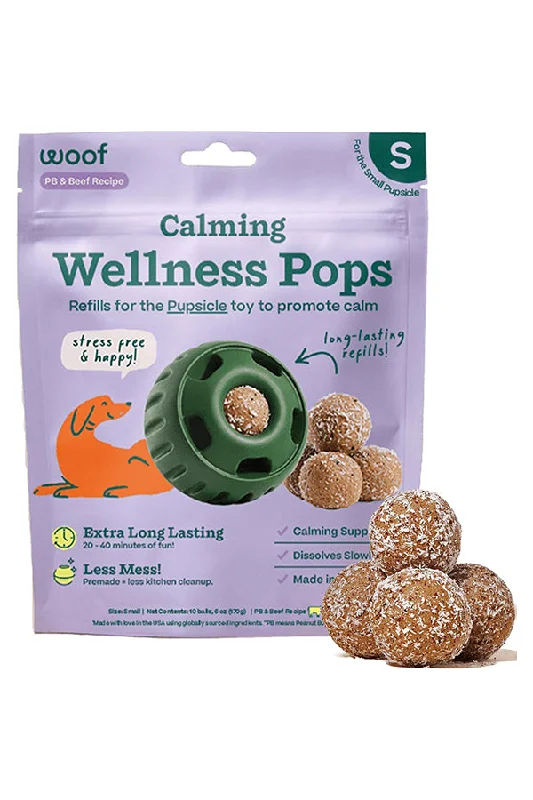 Woof Pupsicle Beef and Peanut Butter Calming Refill Pops Dog Toy