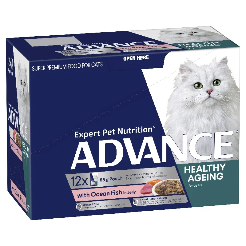 Advance Ocean Fish in Jelly Healthy Ageing Mature Cat Wet Food 85g x 12