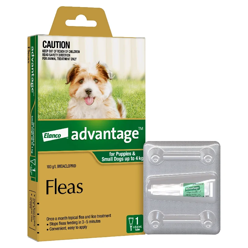 Advantage Flea Treatment for Dogs 0-4kg Green 1 Pack