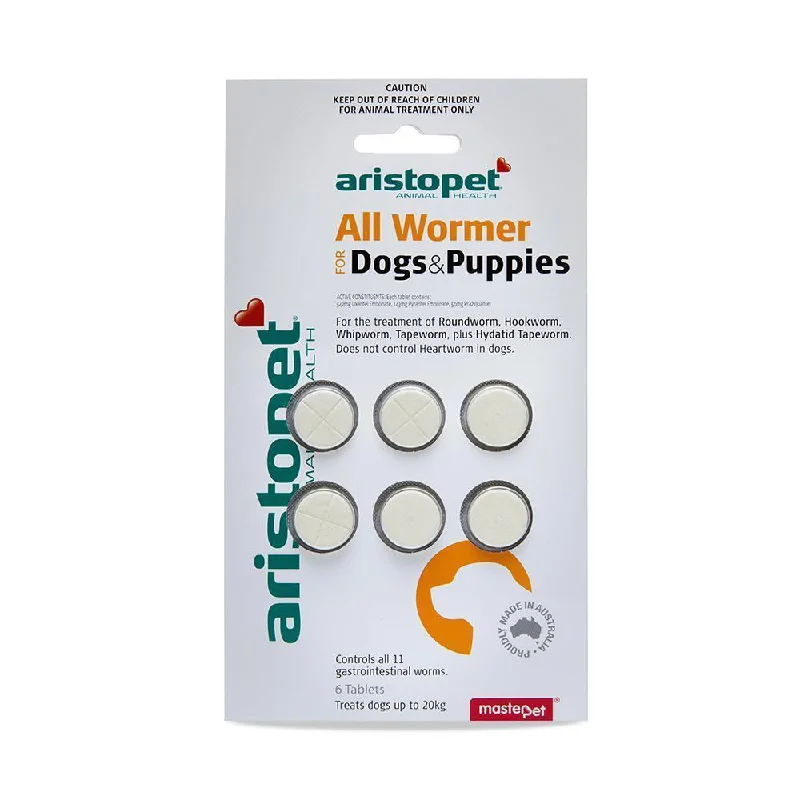 Aristopet All Wormer Tablets for Dogs and Puppies 6 Pack