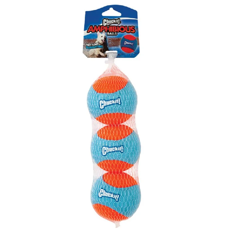 Chuckit Amphibious Ball Medium Dog Toy 3 Pack