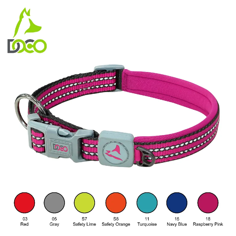 DOCO® VARIO O-Ring Nylon Dog Collar with Reflective Stitching