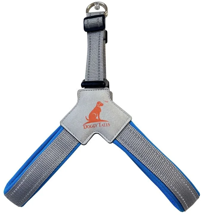 Doggy Tales Step In V Harness, Blue