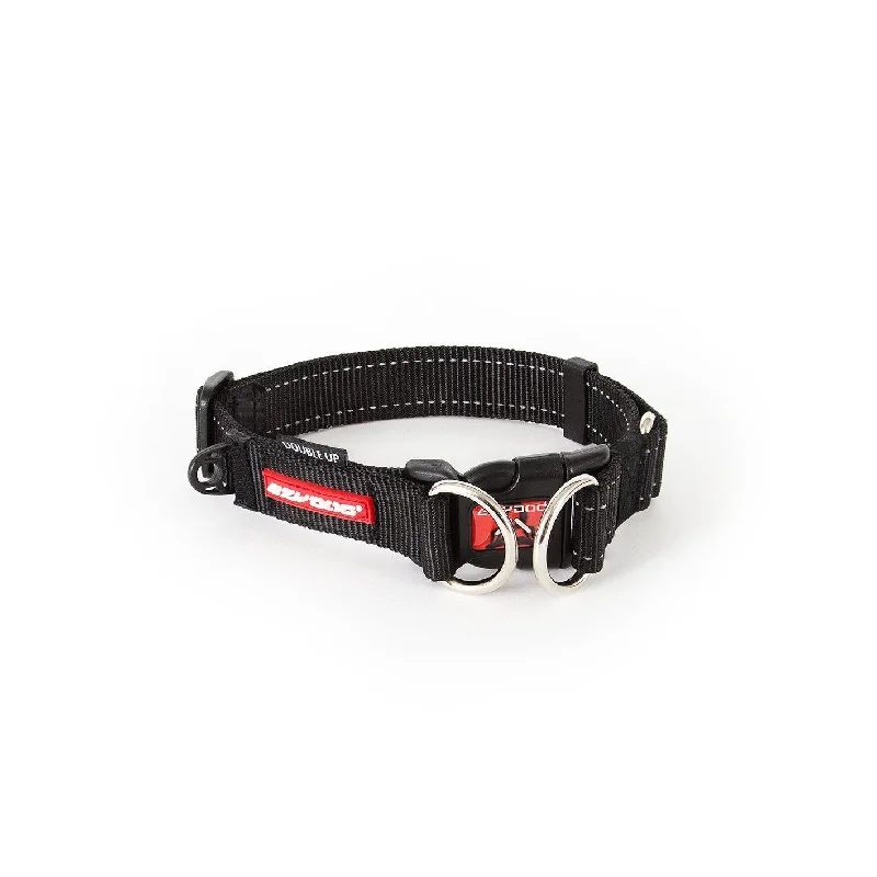 EzyDog Double Up Dog Collar Small Black