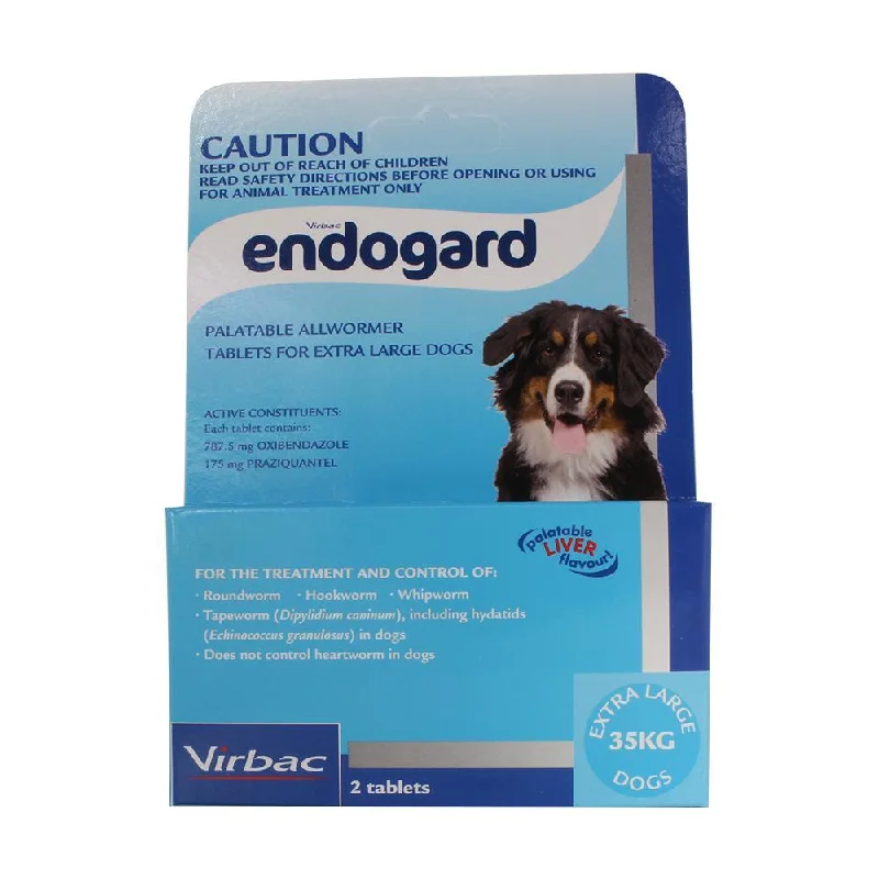 Virbac Endogard Intestinal Dog Worming Tablets 35kg Pack of 2