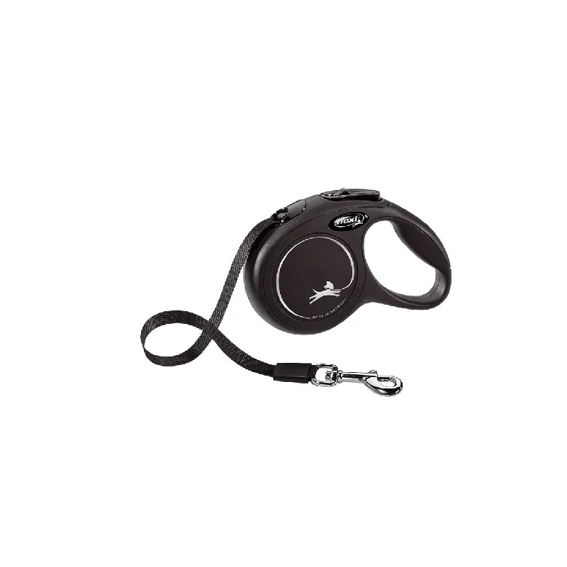 Flexi Classic Tape Retractable Dog Lead Black Extra Small