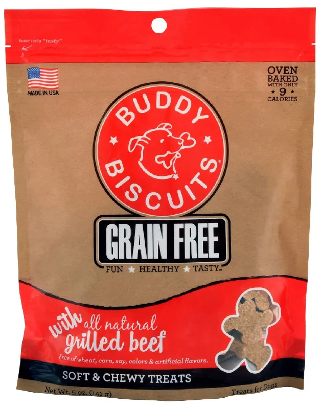 Grain Free Buddy Biscuits, Soft and Chewy Treats, 5 oz