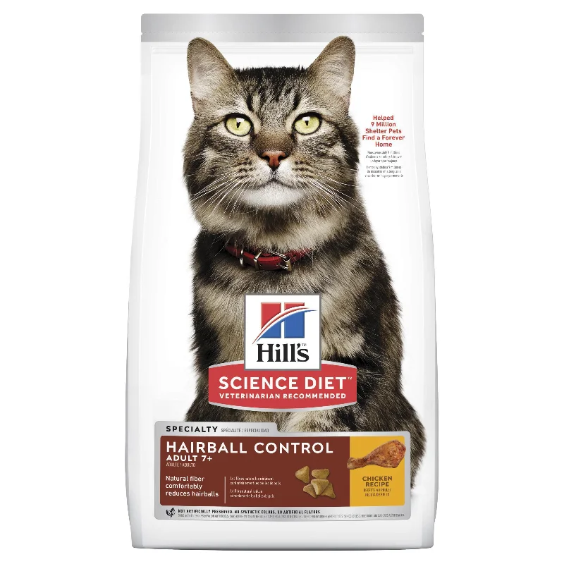 Hills Science Diet Hairball Control Senior Adult 7+ Dry Cat Food 4kg