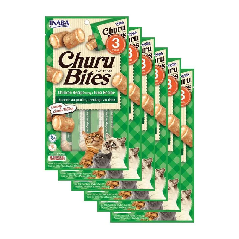 Inaba Churu Bites Chicken Wraps with Tuna Cat Treats 30g x 6