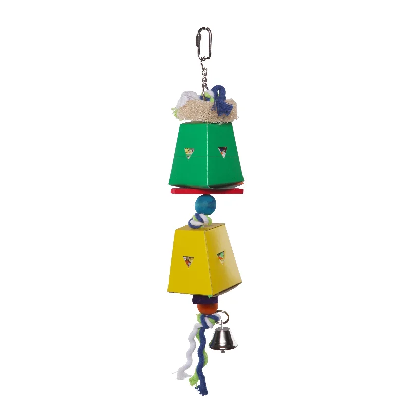 Kazoo Bird Toy Twin Ball and Cardboard Foraging Toy