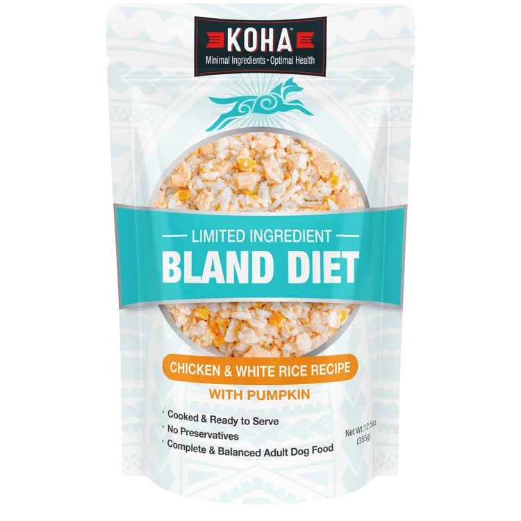 KOHA Limited Ingredient Bland Diet Chicken & White Rice Recipe Wet Dog Food Pouch