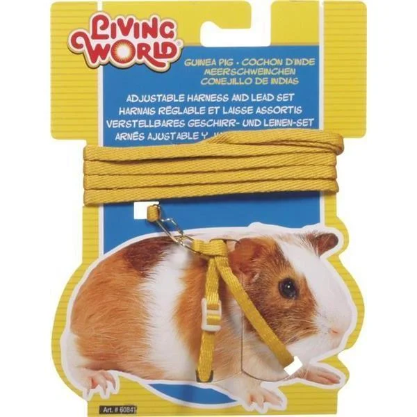 Living World Guinea Pig Harness and Lead Yellow