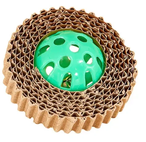 Manufacturer Corrugated Cardboard Cat Toy Plastic Ball With bell