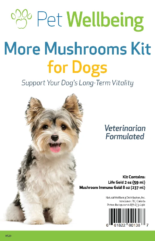 More Mushrooms Kit - Complementary and Alternative Care for Dog Immune and Antioxidant Support