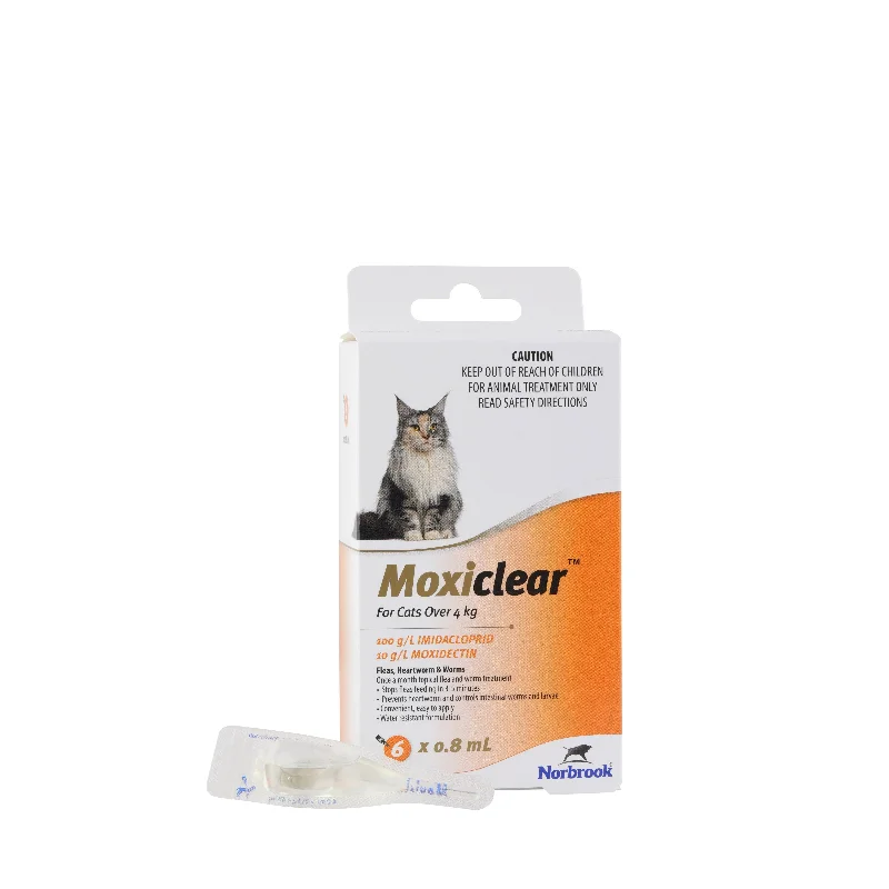 Moxiclear Flea and Worming Treatment for Cats Over 4kg 6 Pack