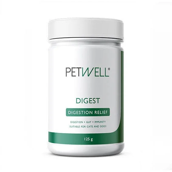 PetWell Digest Natural Pet Digestion Supplement for Dogs and Cats 125g