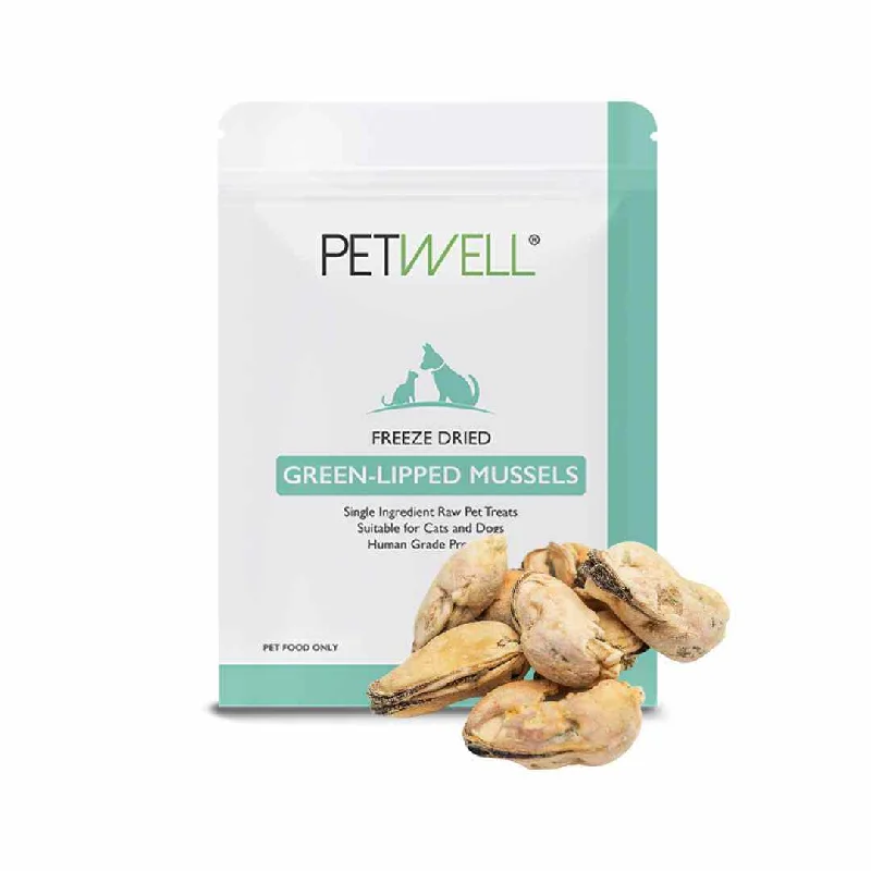 PetWell Freeze Dried New Zealand Green Lipped Mussels Treats for Dogs and Cats 50g