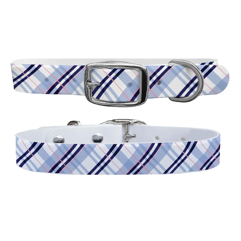 SanSoleil - Highlands Blue Dog Collar With Silver Buckle