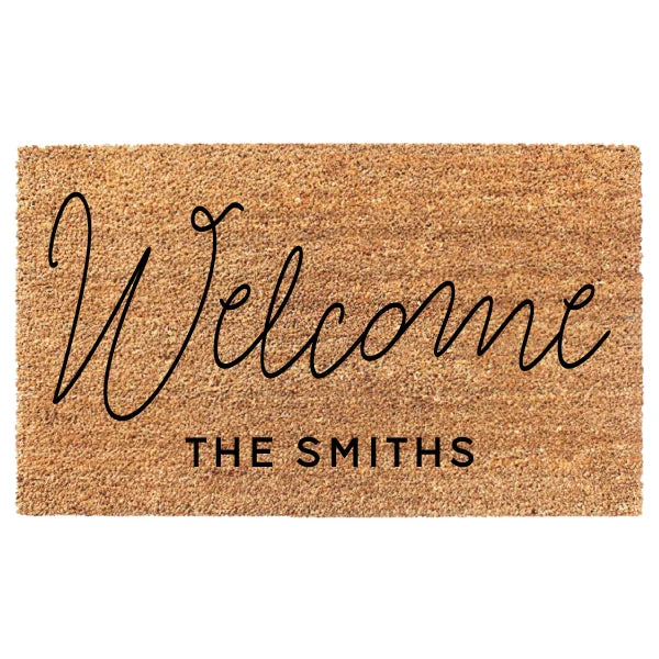 Welcome Custom Last Name Doormat