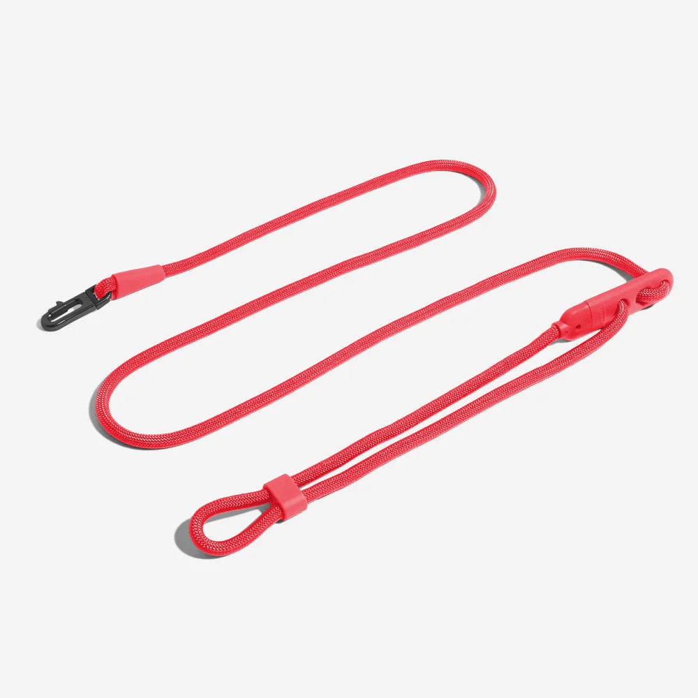 Zee.Dog Handsfree Rope Dog Lead Neon Coral